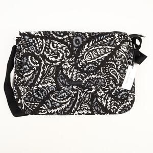 NWT Vera Bradley Essential Messenger Bag Paisley Noir